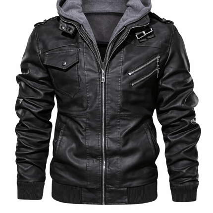 Chaqueta de cuero para hombre: corte clásico, estilo urbano
