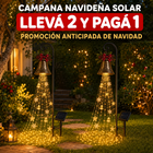 Campana Navideña Solar con Cascada de Luces LED — Promoción Anticipada de Navidad: Llevá 2 y Pagá 1