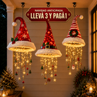 Lámpara Colgante Gorro de Papá Noel con Luces LED — Llevá 3 y Pagá 1