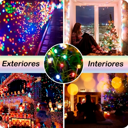Luces Navideñas LED Solares para Exterior e Interior | Promoción Anticipada de Navidad
