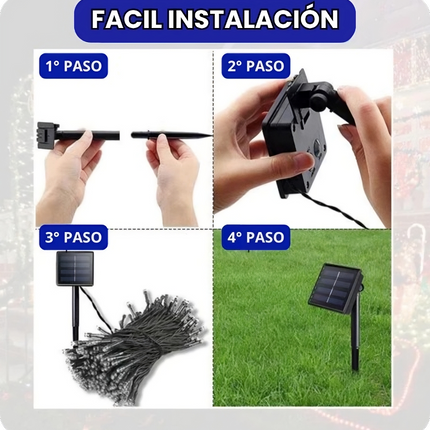 Luces Navideñas LED Solares para Exterior e Interior | Promoción Anticipada de Navidad