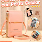 CARTERA DE CUERO CON PORTA CELULAR 3 EN 1